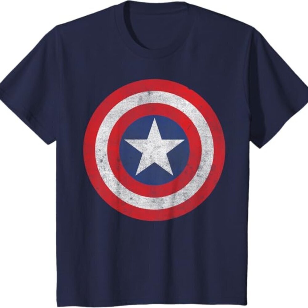 Kids Marvel Captain America Classic Shield Kids Graphic T-Shirt